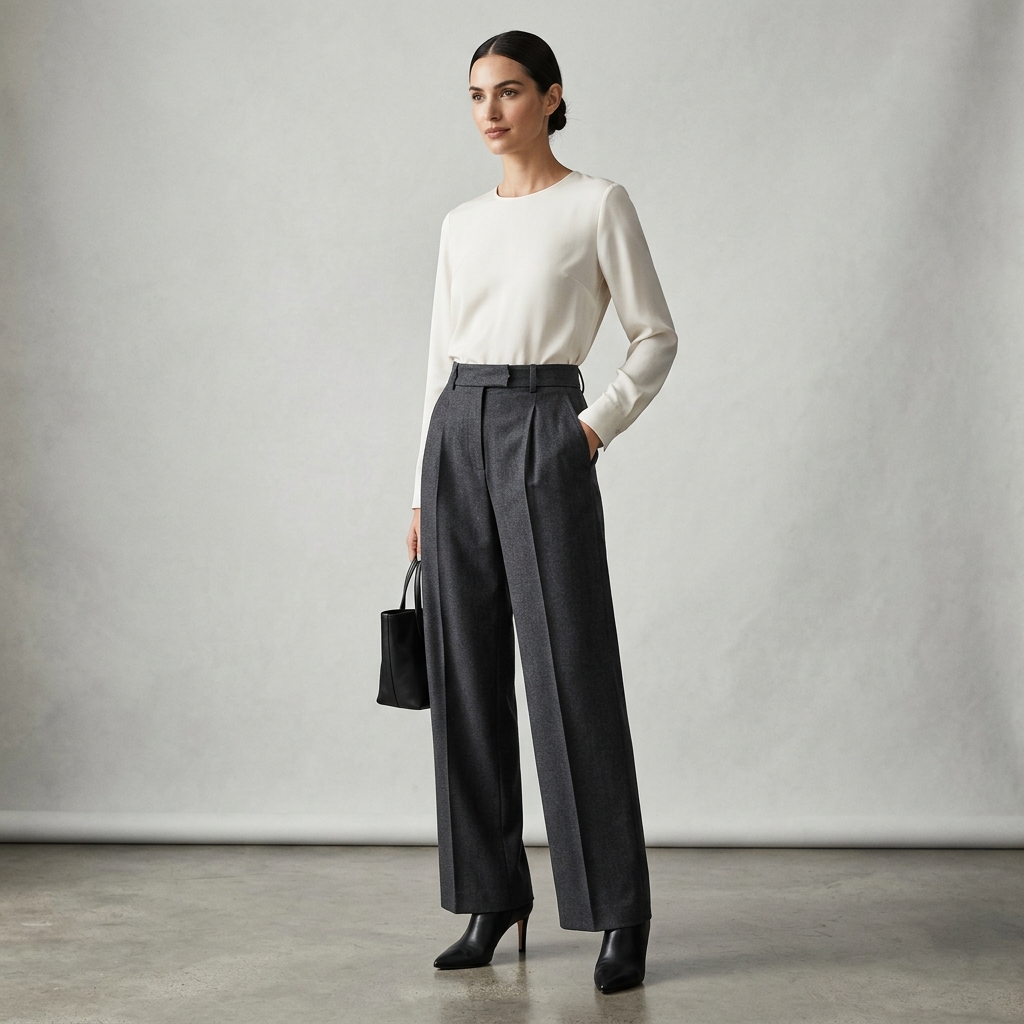 Structured Charcoal Trousers